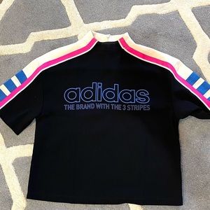 Adidas Mock Neck Racing Moto short sleeve shirt